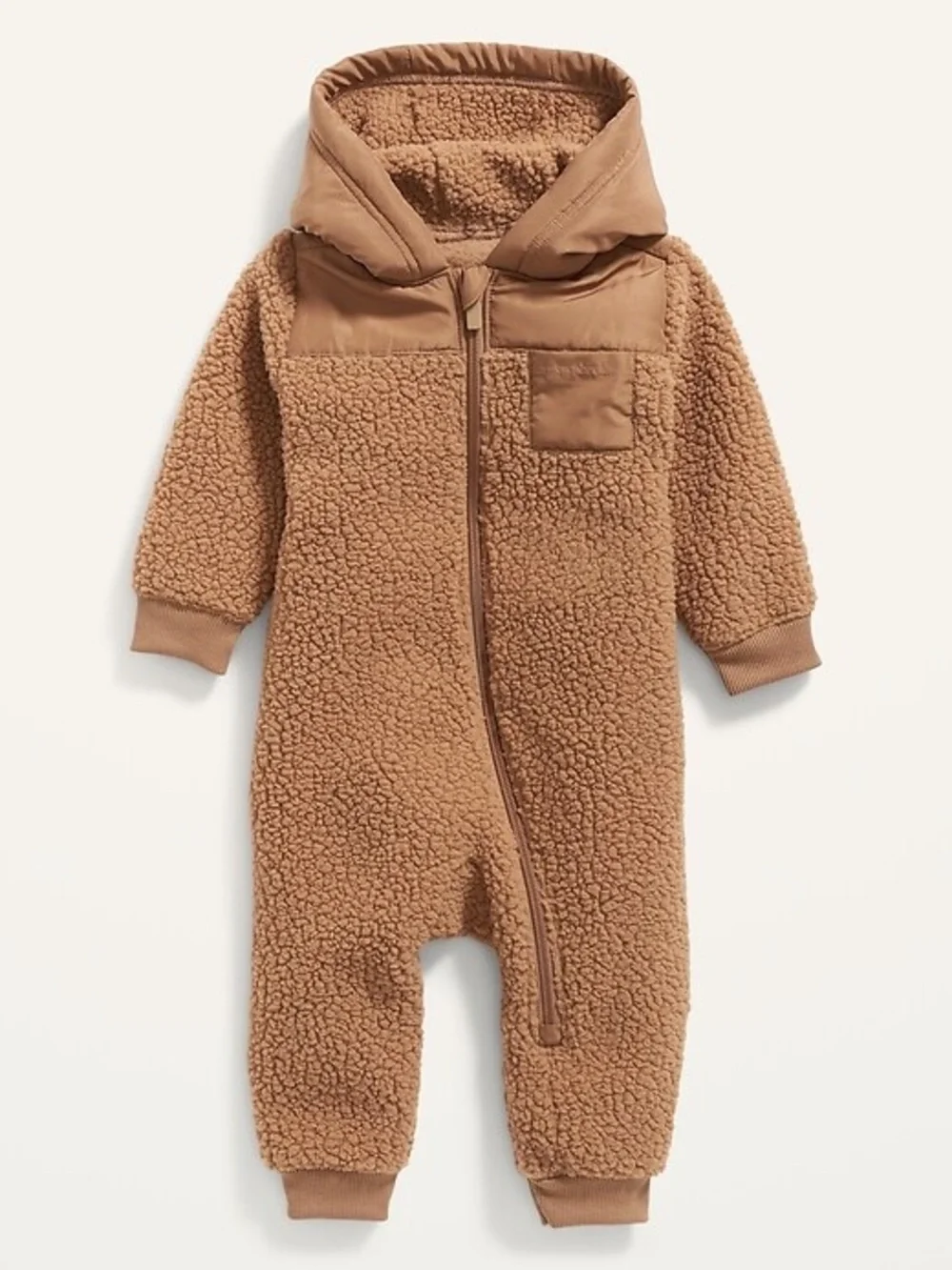 Old Navy Unisex Sherpa Hybrid Hooded One-Piece for Baby